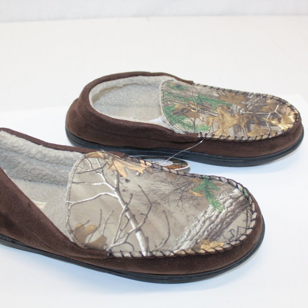 Men's Slippers Brown Outdoor Camo Size 10-11